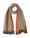 Pure cashmere scarf in stoneware